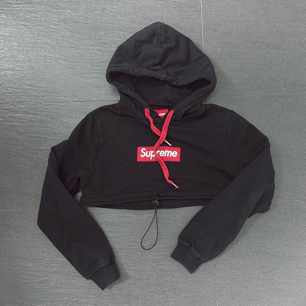 Supreme Cropped hoodie Sweatshirt
